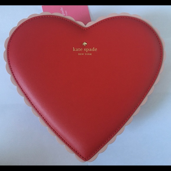Kate Spade NY Red Leather Crossbody Heart Bag NWT - Picture 5 of 12